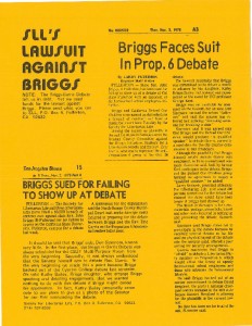 thumbnail-of-Flyer -- Newspaper clippings of lawsuit against Sen. Briggs